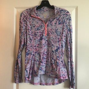 Lilly Pulitzer long sleeve workout half zip